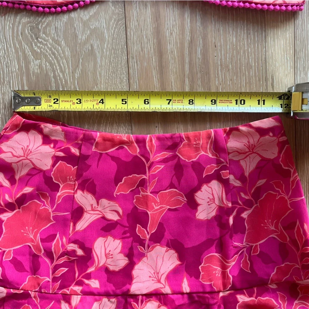 Showpo. Final Resort two piece ruffle sleeve mini skirt set  in berry floral - Picture 14 of 16